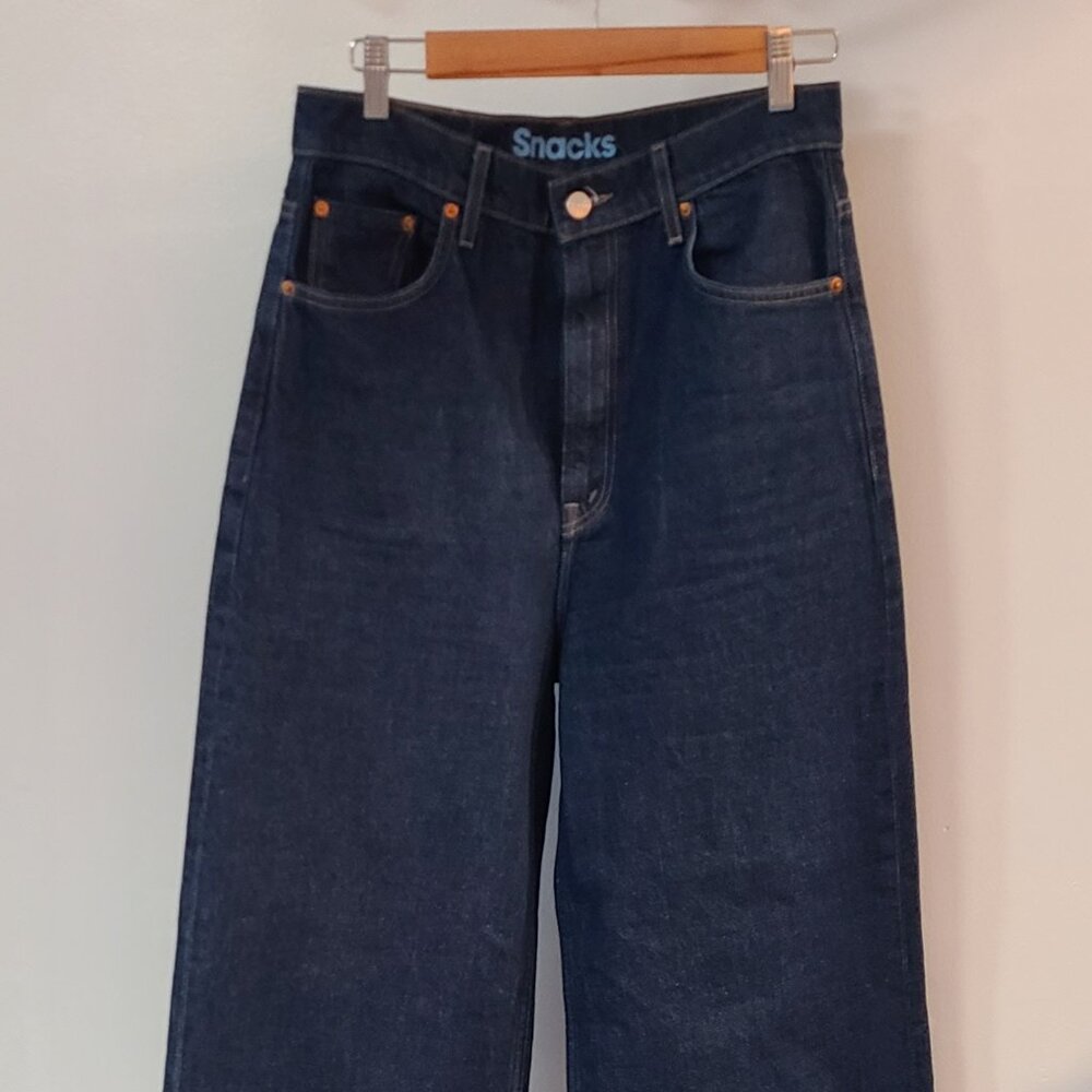 MOTHER Deep Indigo Wide Leg Jeans